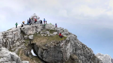 The top of the mountain, Grignetta Lecco Stock Footage 63304244
