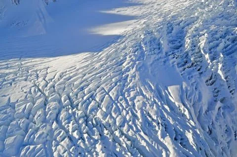 Top of the mountain with nice ice pattern Foto stock