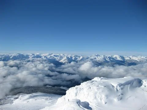 On the top of a mountain Stock Photos