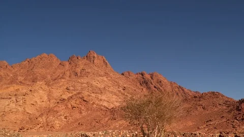 The top of the mountain on the Sinai peninsula Stock Footage 74956827