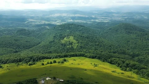 The top of the mountain with a small church. A small beautiful church on top of Stock Footage 283402088