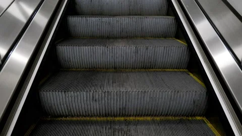 Top moving up escalator Stock Footage 139429204