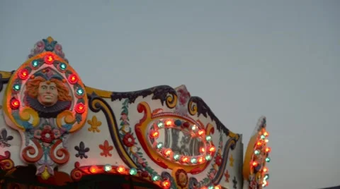 Top of Moving Merry Go Round Vídeos de archivo 66312704
