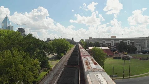 Top of moving Train POV Stock Footage 92915743