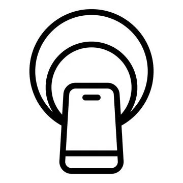 Top mri icon outline vector. Magnetic resonance Stock Illustration
