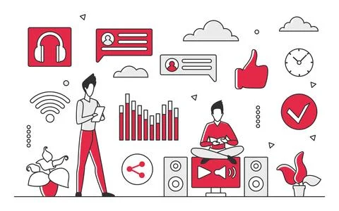 Top music chart Illustrazione stock