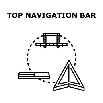 Top navigation bar for website interface design 스톡 일러스트