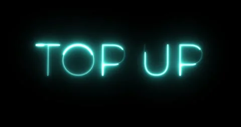Top up neon text animation Video stock 287405591