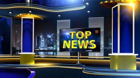 Top news Virtual studio Illustrazione stock
