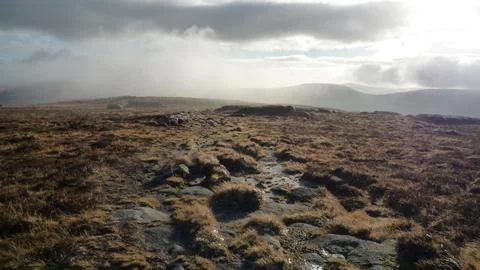 Top od the mountain path Foto stock