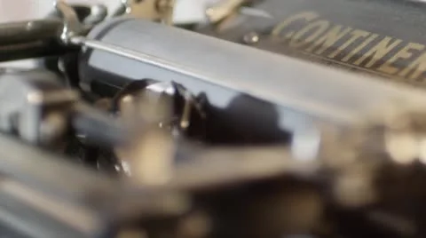 Top of an Old Typewriter Stock Footage 49539647