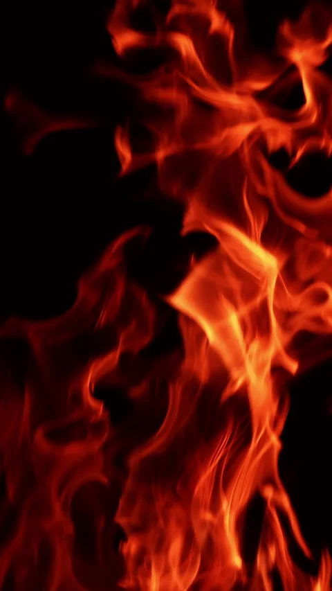 Top part of the bonfire burning at night.  Stock Footage 309767532