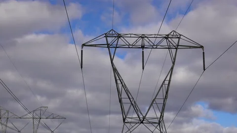 Top part of electrical pylon with insula... | Stock Video | Pond5