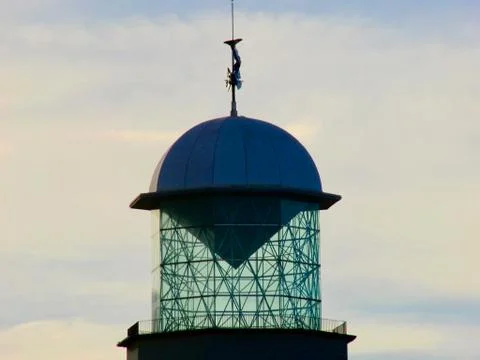 Top part of lighthouse Stock Photos