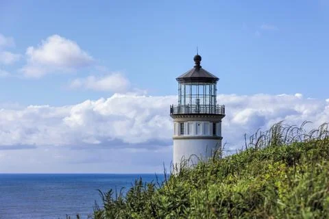 The top part of a lighthouse. Stock Photos