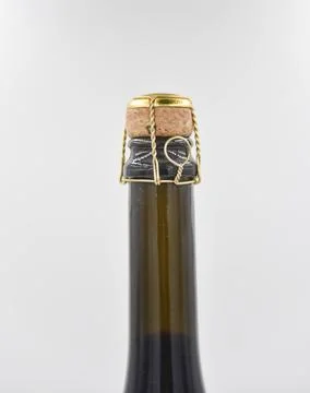 The top part of the wine bottle Stock Photos