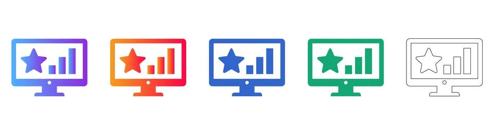 Top Performance Analytics Dashboard Icons 스톡 일러스트