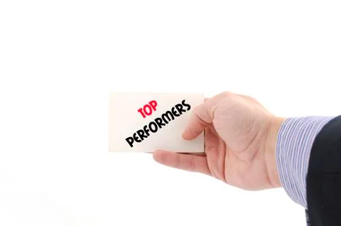 Top performers text concept Stock Photos