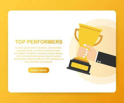 Top Performers. Website template designs. Vector illustration concepts for we 스톡 일러스트