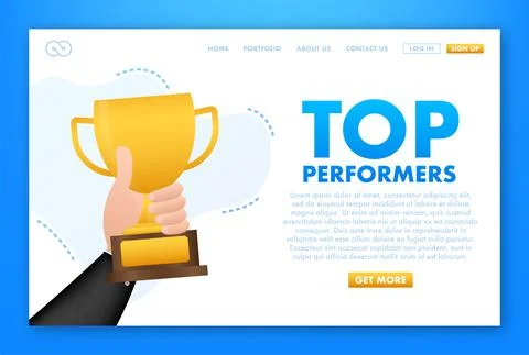 Top Performers. Website template designs. Vector illustration concepts for 스톡 일러스트