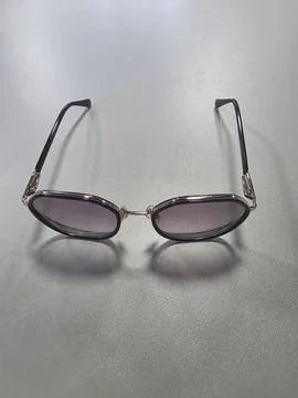 Top perspective view of metal frame sunglasses Stock Photos
