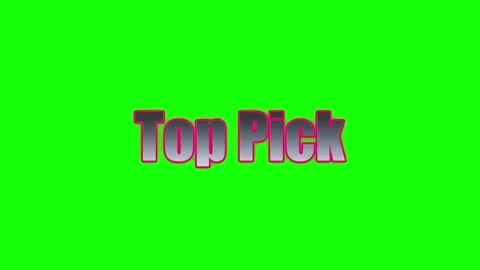 Top Pick text animation on green screen Video stock 340774989