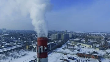 The top of the pipe smokes Stock Footage 85839123