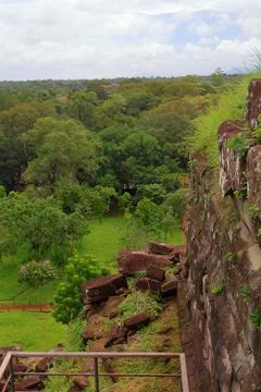 Top Platform of Koh Ker Pyramid Temple Prasat Thom in Cambodia Stock Photos
