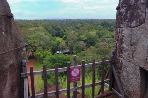 Top Platform of Koh Ker Pyramid Temple Prasat Thom in Cambodia Stock Photos