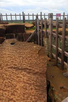 Top Platform of Koh Ker Pyramid Temple Prasat Thom in Cambodia Stock Photos