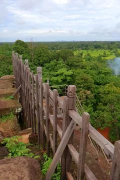 Top Platform of Koh Ker Pyramid Temple Prasat Thom in Cambodia Stock Photos