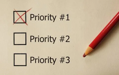 Top Priority check box Stock Photos
