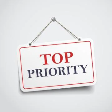 Top priority hanging sign Stockillustratie