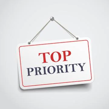 Top priority hanging sign 库存插图