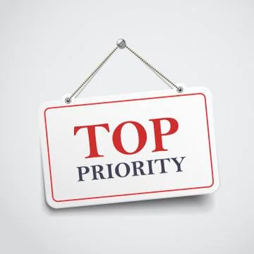 Top priority hanging sign Stockillustratie
