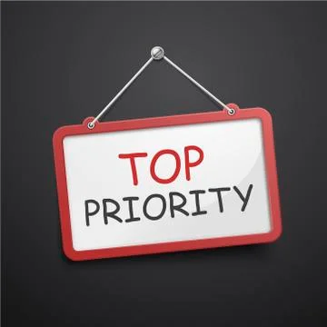 Top priority hanging sign Stockillustratie