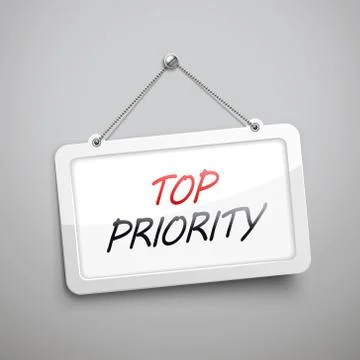 Top priority hanging sign 库存插图