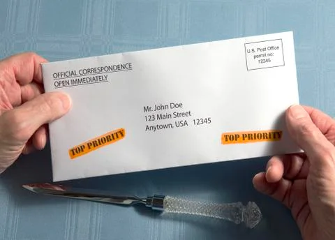 Top priority letter Stock Photos