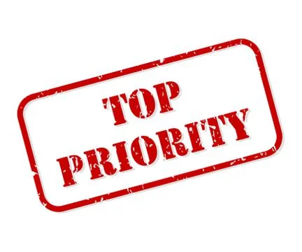 Top Priority Rubber Stamp Vector Illustrazione stock