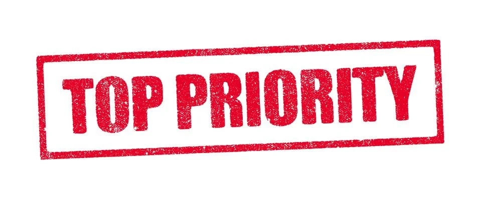 Top Priority stamp ink Stock Illustration