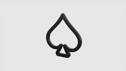 Top-Quality 3D Spade Card Visuals Revealed Stock Footage 273190349
