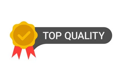 Top quality label with five stars and thumbs up Stock Illustration