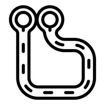 Top racetrack icon outline vector. Race track Stock Illustration