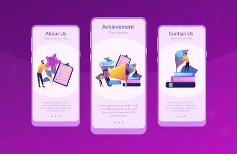 Top-ranking app interface template. Illustrazione stock
