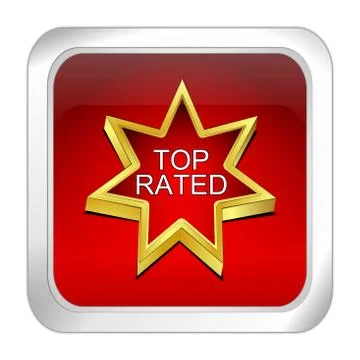 Top Rated Button - 3D illustration Stock-Illustration