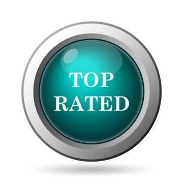 Top rated  icon. internet button on white background.. 스톡 일러스트