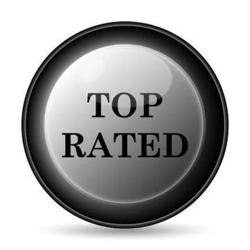 Top rated  icon. Internet button on white background.. 스톡 일러스트