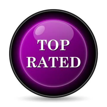 Top rated  icon. Internet button on white background.. 스톡 일러스트