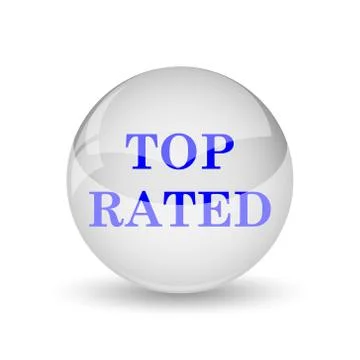 Top rated  icon. Internet button on white background.. 스톡 일러스트