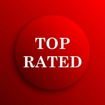 Top rated  icon. Internet button on white background.. 스톡 일러스트